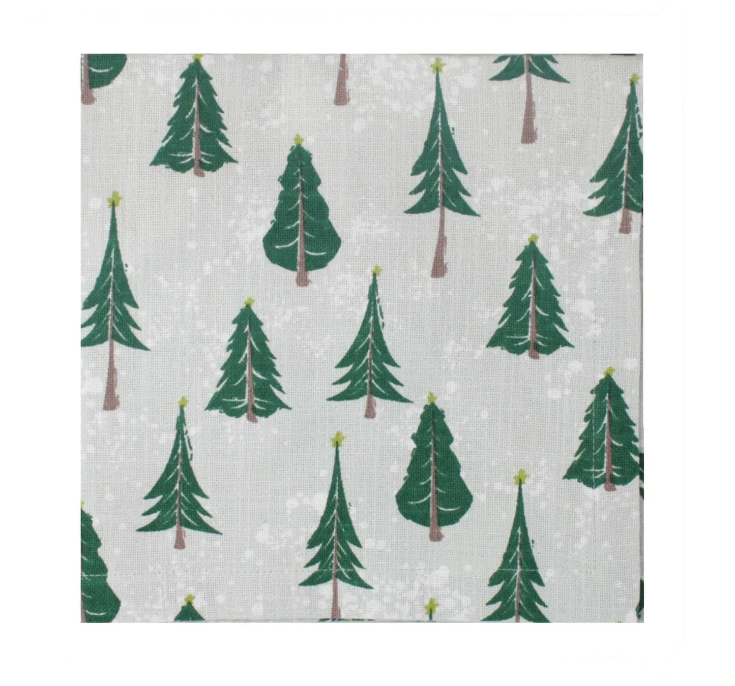 Winter Forest Napkins with green pine tree pattern on light gray background on Tampa Home & Garden Store