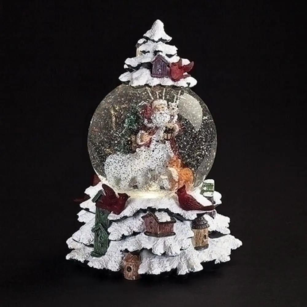 Winter Wonderland Santa and Animals Glitterdome snow globe by The Country Christmas Loft on Tampa Home & Garden Store