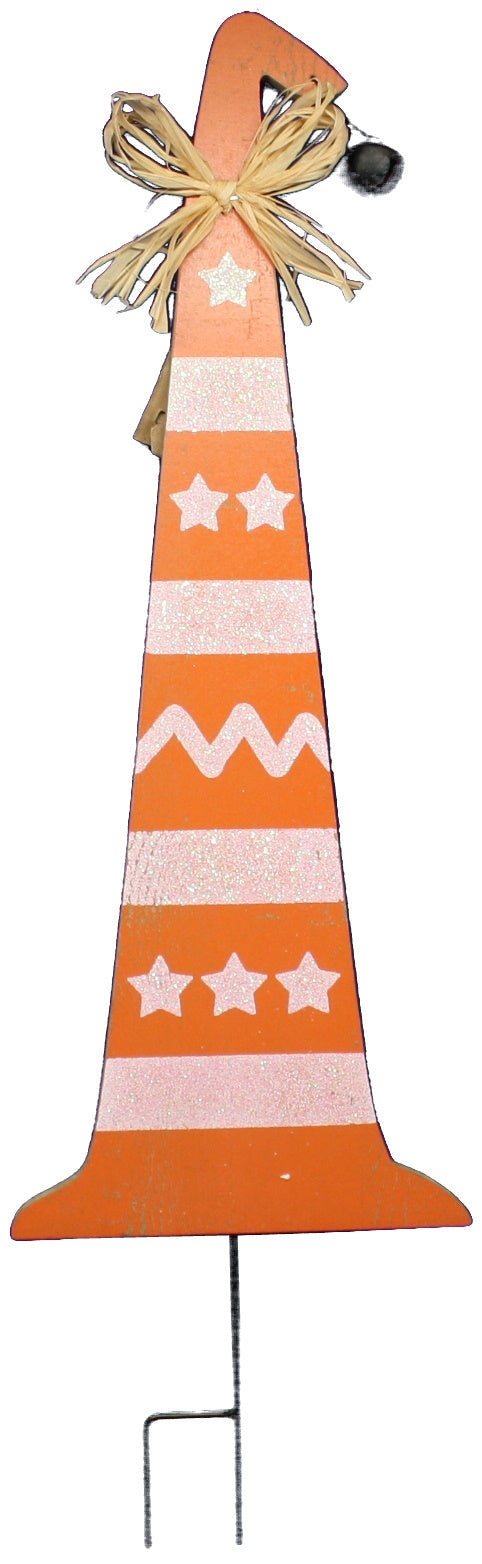 Witch Hat Lawn Stake Orange - Tampa Home & Garden Store