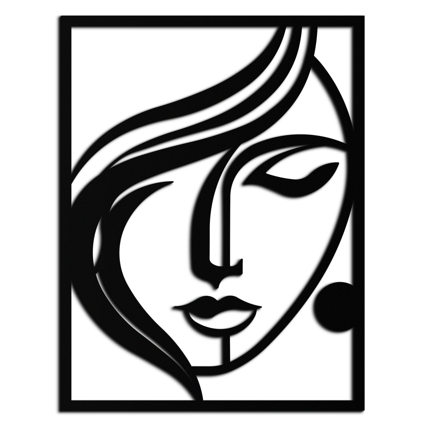 Woman Silhouette Metal Wall Art – Elegant Minimalist Female Figure Decor for Modern Spaces- KAF392 - Tampa Home & Garden Store