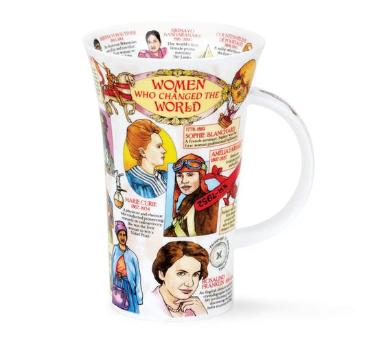 Women Who Changed the World Fine Bone China Mug with colorful portraits collage on Tampa Home & Garden Store