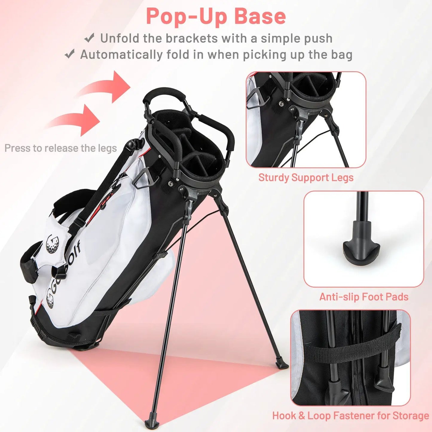 Women's golf club set with stand bag and putter, DirectDeals bag with sturdy legs on Tampa Home & Garden Store