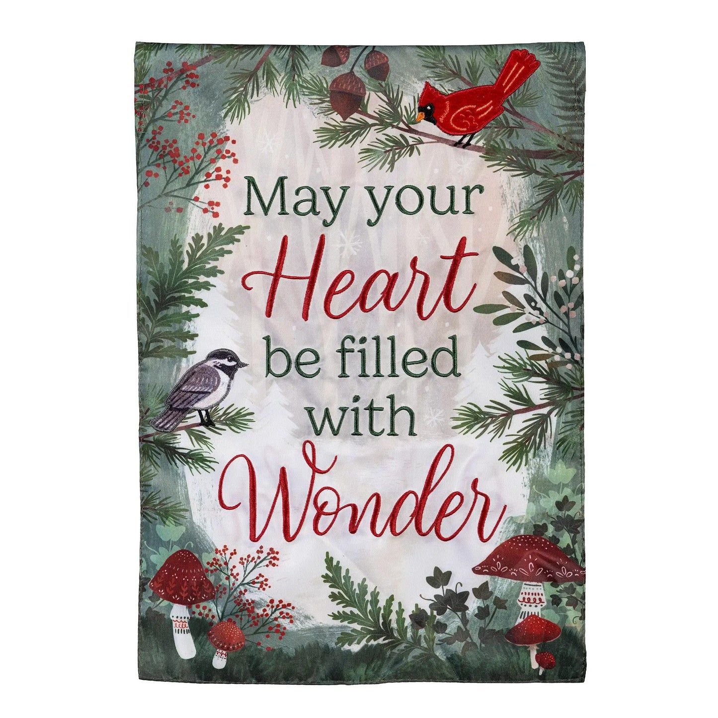 Wondering Heart Applique Garden Flag - Tampa Home & Garden Store