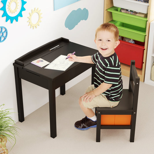 Wood Activity Kids Table and Chair Set with Storage Space - Tampa Home & Garden Store