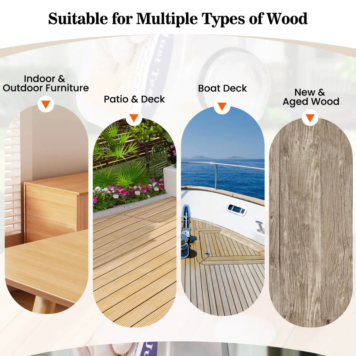 Wood Oil Cleaner and Brightener Set for Wood by DirectDeals; suitable for multiple wood types on Tampa Home & Garden Store