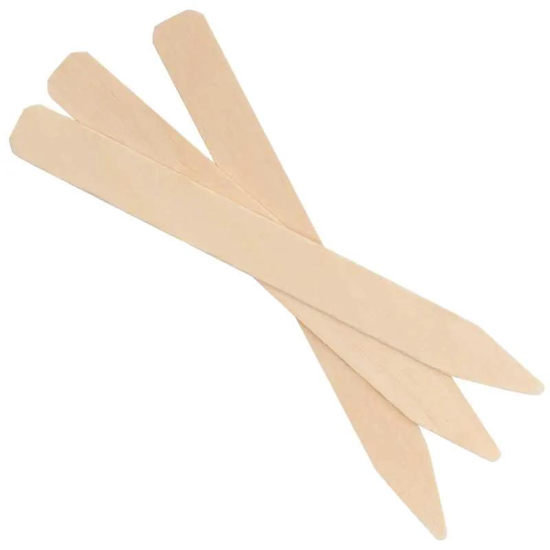 Birch wood plant markers set of 3, wooden row markers, natural beige, Grow Organic on Tampa Home & Garden Store
