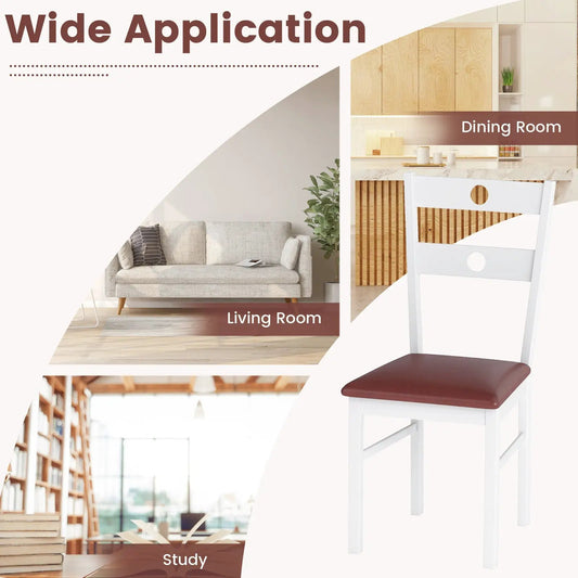 DirectDeals wooden armless dining chairs set of 4 hollow back on Tampa Home & Garden Store