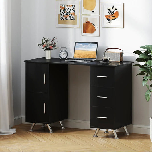 DirectDeals black wooden manicure table with drawers and wrist rest for nail care on Tampa Home & Garden Store
