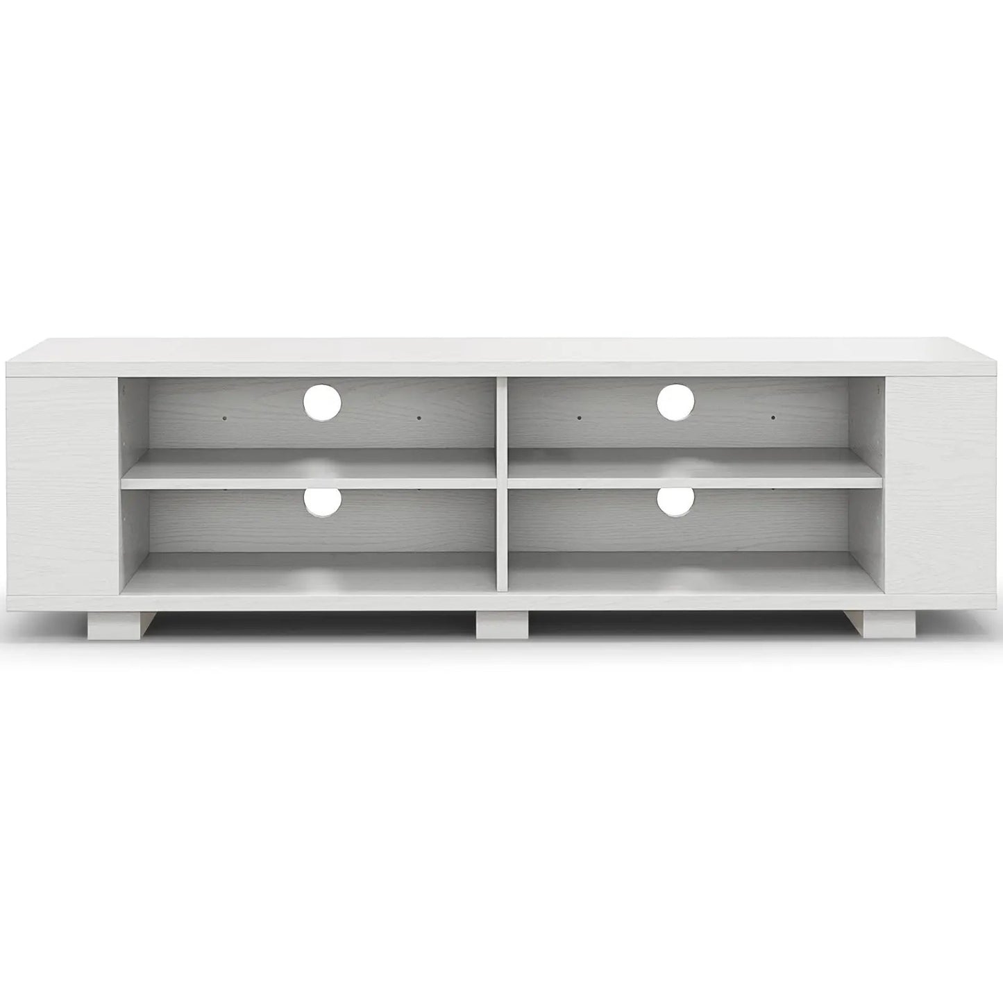 59 Inch Console Storage Entertainment Media Wood TV Stand-Walnut - Tampa Home & Garden Store