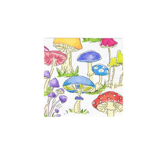 Woodland Mushrooms Cocktail Napkins mushroom pattern paper napkins Tampa store on Tampa Home & Garden Store