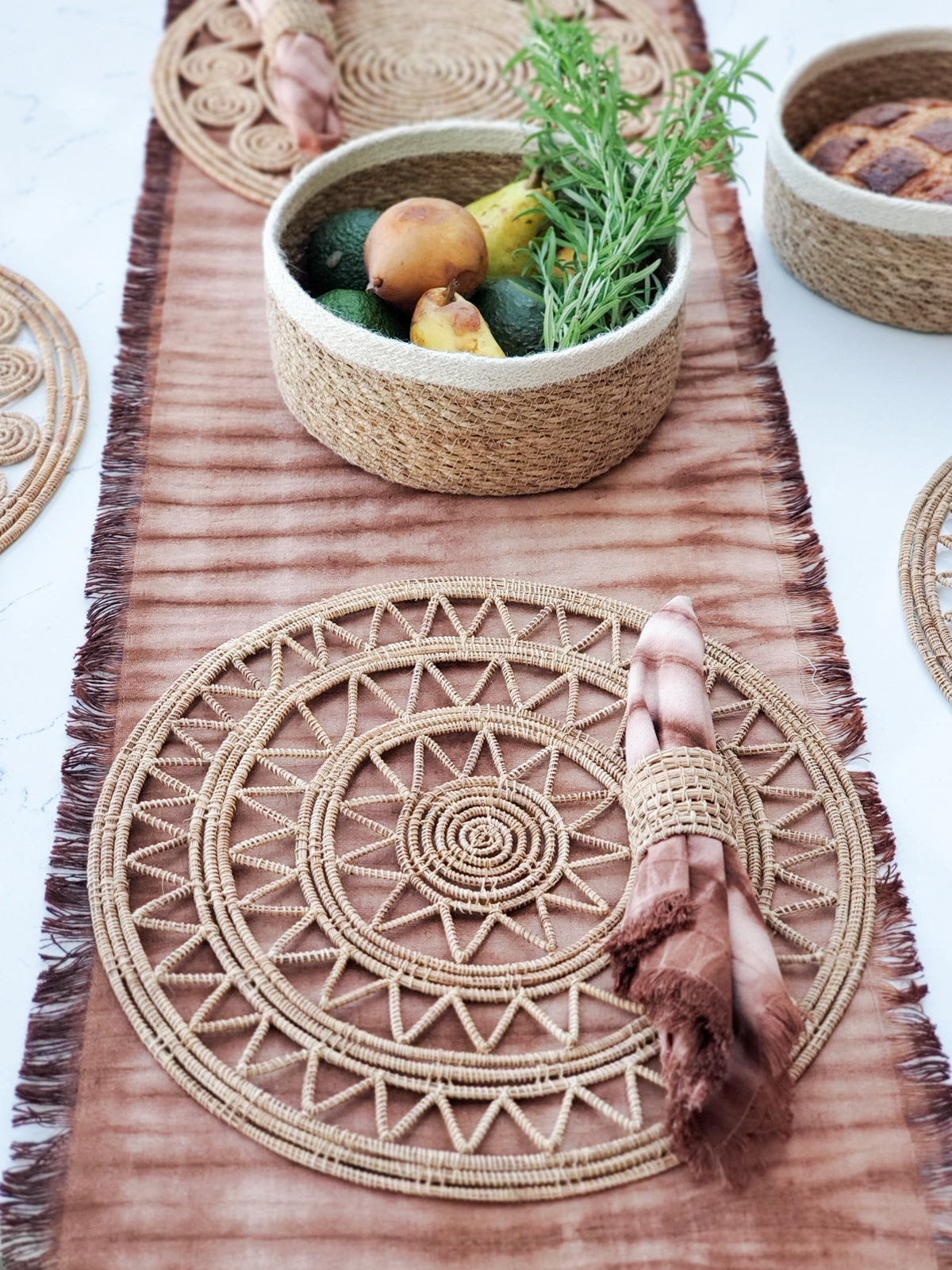 Woven Palm Fiber Napkin Ring - Natural (Set of 4) - Tampa Home & Garden Store