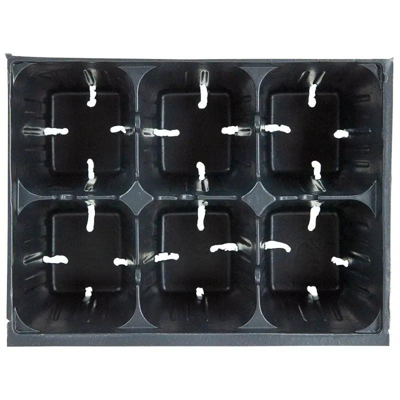 X-Jumbo 6-pack planting containers for 1020 tray, black plastic cell trays on Tampa Home & Garden Store
