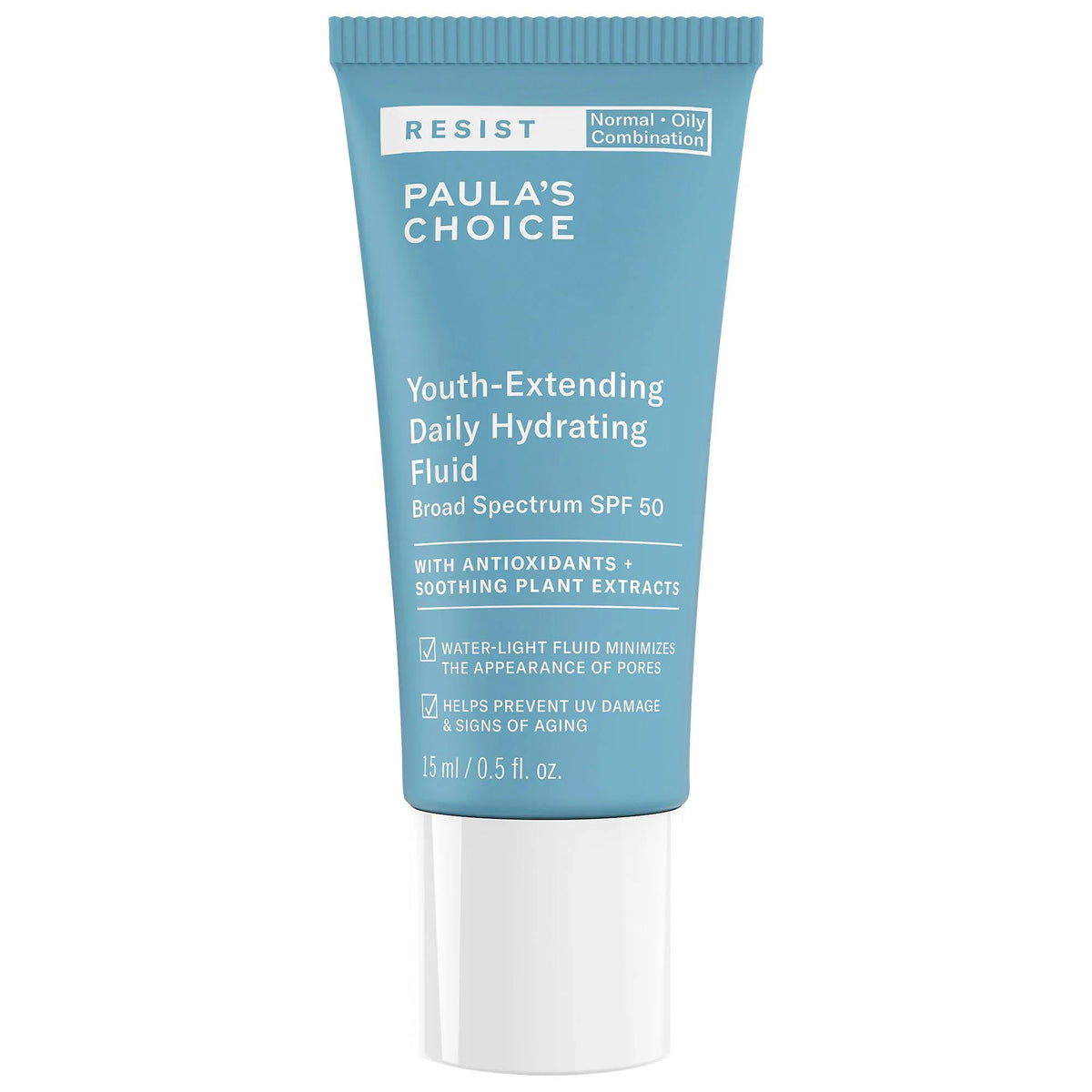 Paula's Choice sunscreen tube, RESIST SPF 50, oil-free for normal to oily skin, broad spectrum on Tampa Home & Garden Store