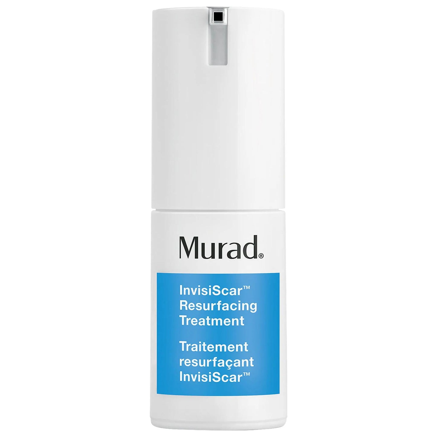 Murad InvisiScar Resurfacing Treatment bottle white plastic with blue label on Tampa Home & Garden Store