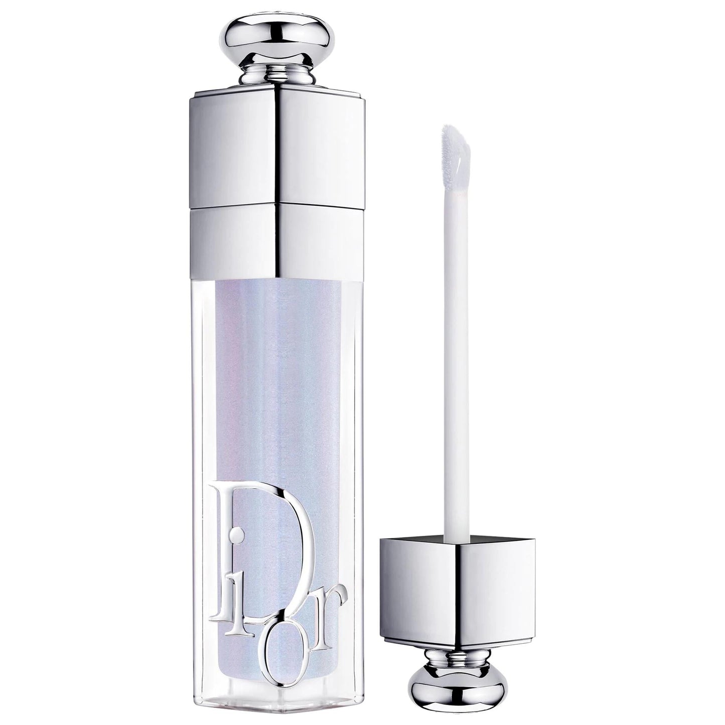 Dior Addict Lip Maximizer lip gloss bottle with silver cap and wand, iridescent tube on Tampa Home & Garden Store