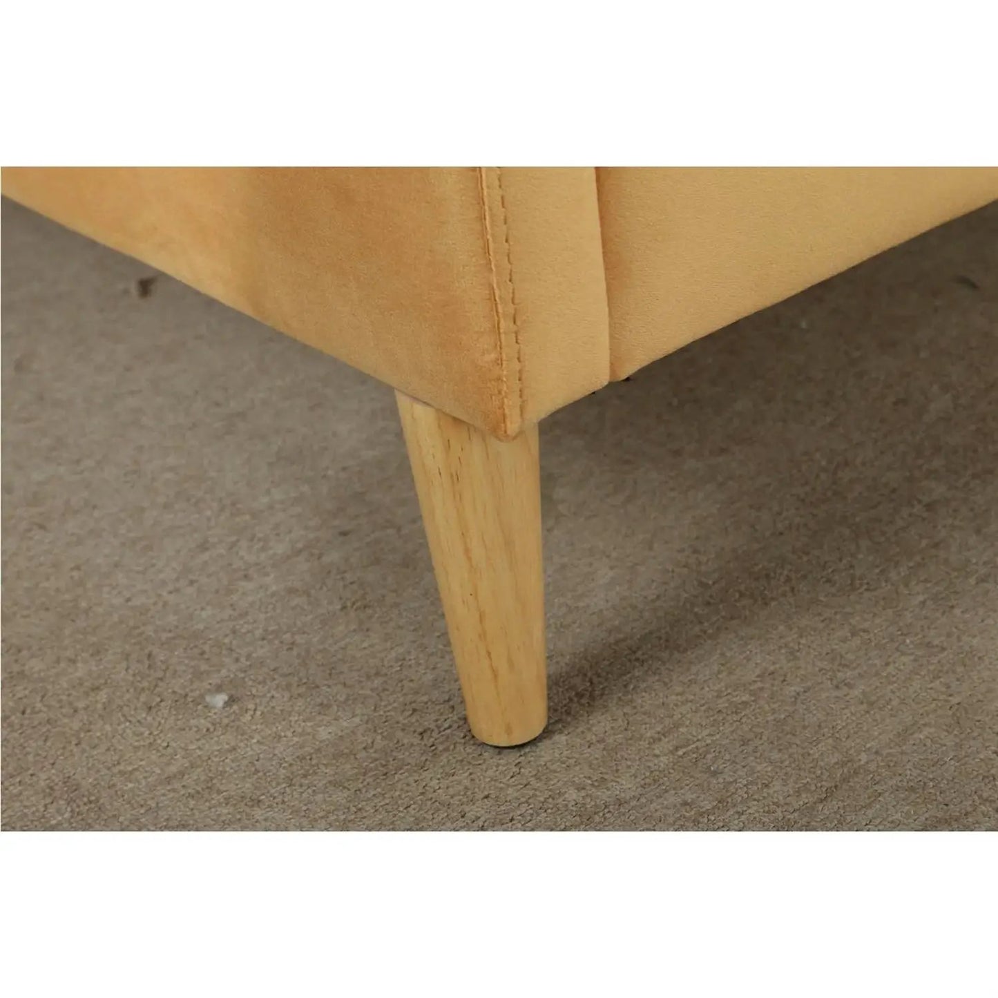Twin size Mid-Century Modern Yellow Velvet Upholstered Daybed - Tampa Home & Garden Store