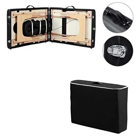 Black Adjustable Portable Massage Tattoo Folding Elevated Table - Tampa Home & Garden Store