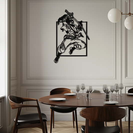 Yasuo Sword Silhouette Metal Wall Art - League of Legends-Inspired Steel Decor- KAF486 - Tampa Home & Garden Store