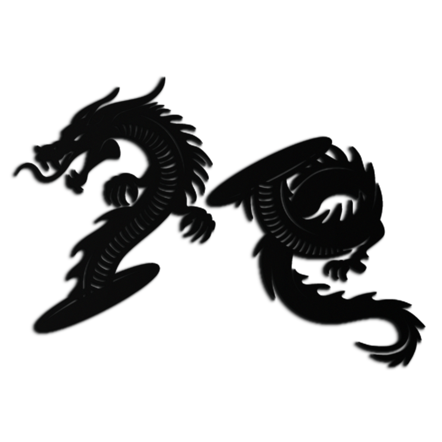 Yin Yang Dragon Duo Metal Wall Art – Eastern-Inspired Black Steel Decor for Modern, Zen and Asian-Themed Interiors- KAF464 - Tampa Home & Garden Store