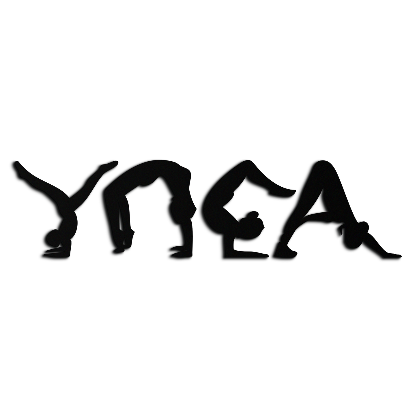 Yoga Pose Silhouette Metal Wall Art – Modern Fitness Home Decor- KAF530 - Tampa Home & Garden Store