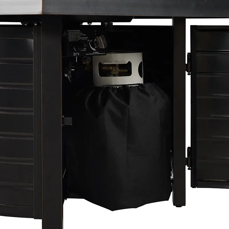 Yorke 40" Square Aluminum Convertible Gas Fire Pit Table - Tampa Home & Garden Store