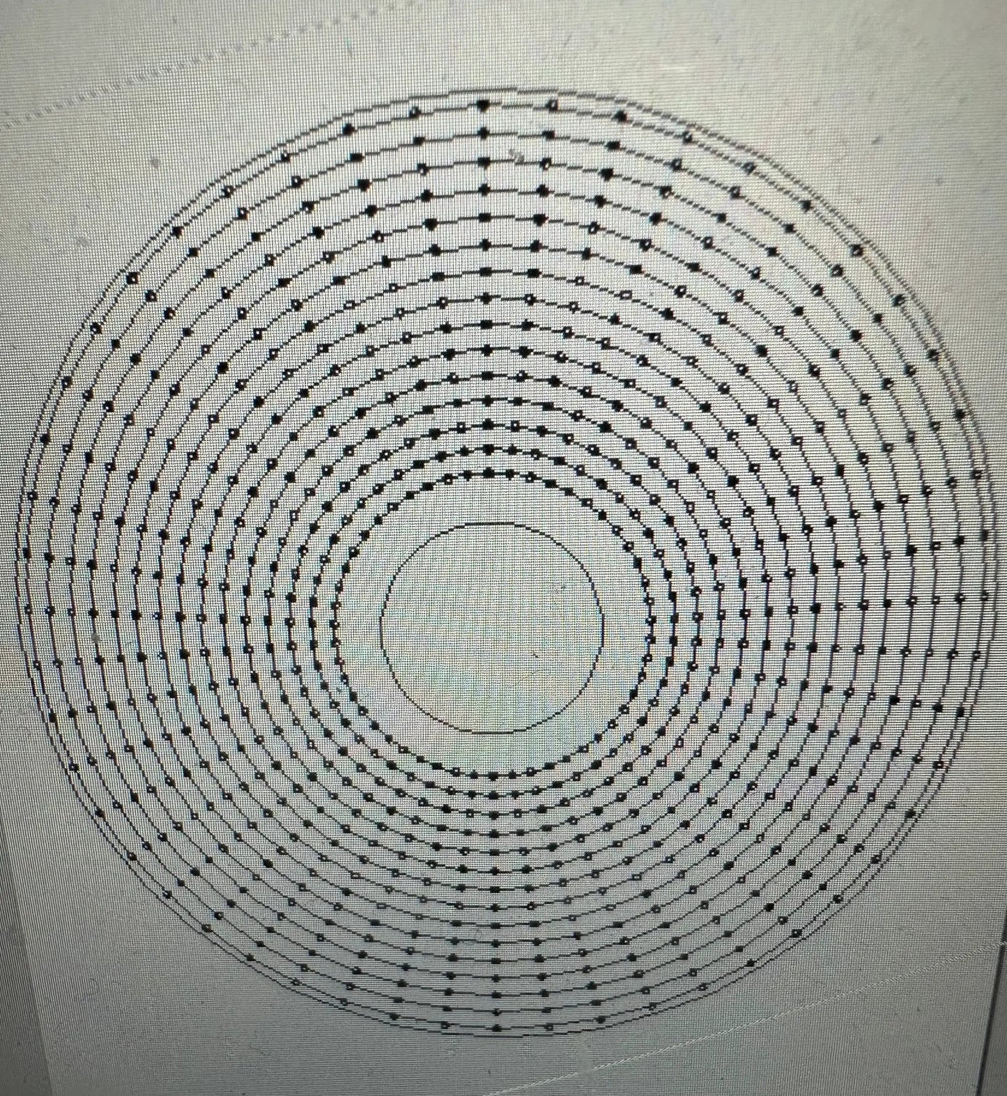You Spin Me Right Round Wall Art 43in square, black dotted rings Holiday Prop Shop on Tampa Home & Garden Store