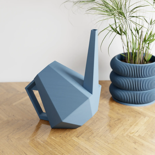 Zenflow Watering Can for Smooth Flow by Modernized Pottery, blue geometric design on Tampa Home & Garden Store