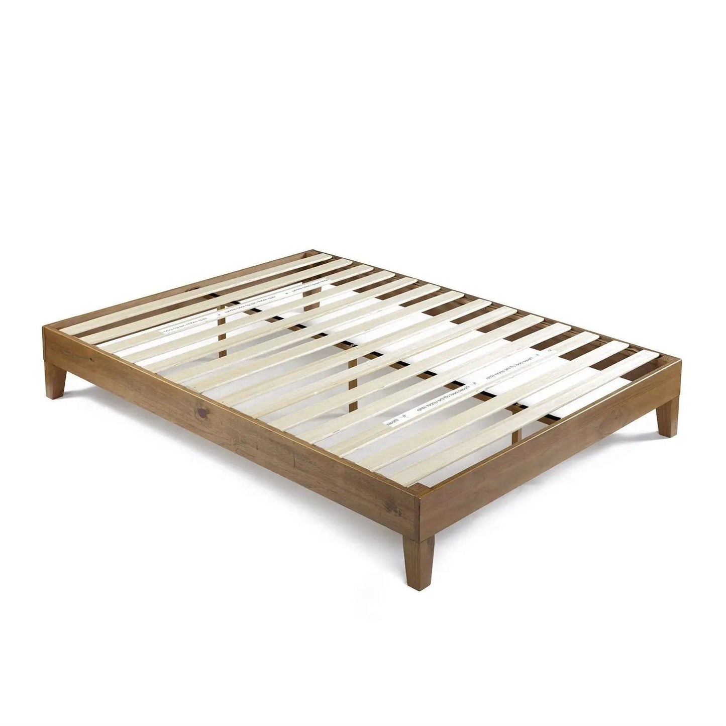 Twin size Solid Wood Platform Bed Frame in Pine Finish - Tampa Home & Garden Store