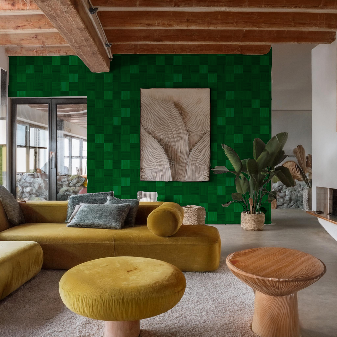 Zellige Wallpaper, emerald - Tampa Home & Garden Store
