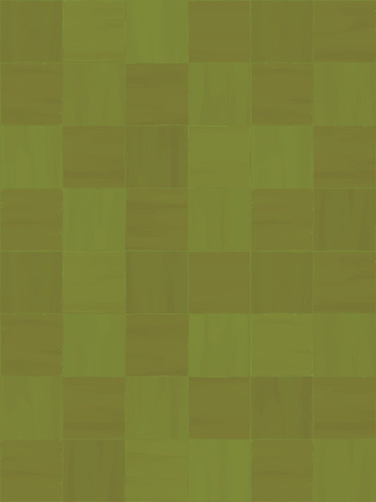 Zellige Wallpaper, olive green - Tampa Home & Garden Store