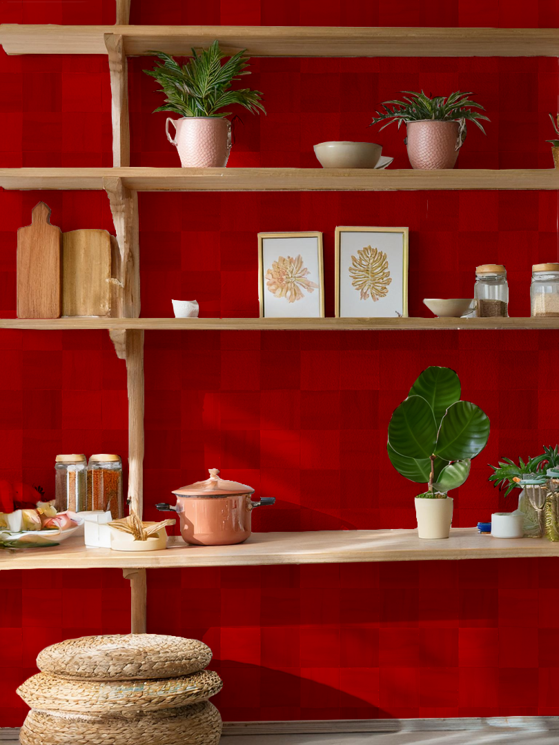 Zellige Wallpaper, red - Tampa Home & Garden Store
