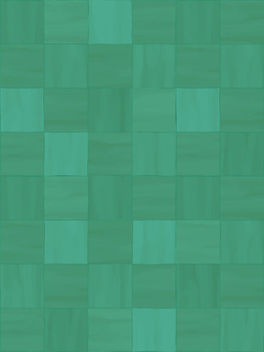 Zellige Wallpaper, teal - Tampa Home & Garden Store