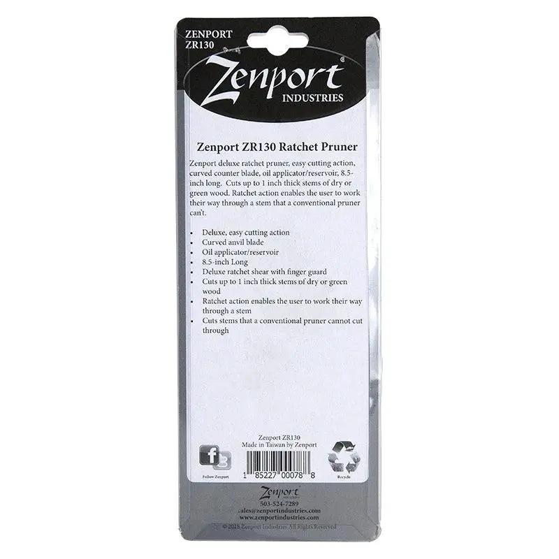 Zenport ZR130 Deluxe Ratchet Pruner in retail packaging with Zenport logo on Tampa Home & Garden Store