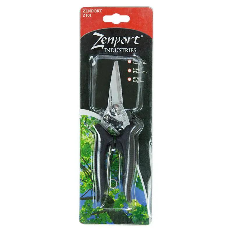 Zenport Lightweight Pruner with black ergonomic handles for precise cuts on Tampa Home & Garden Store