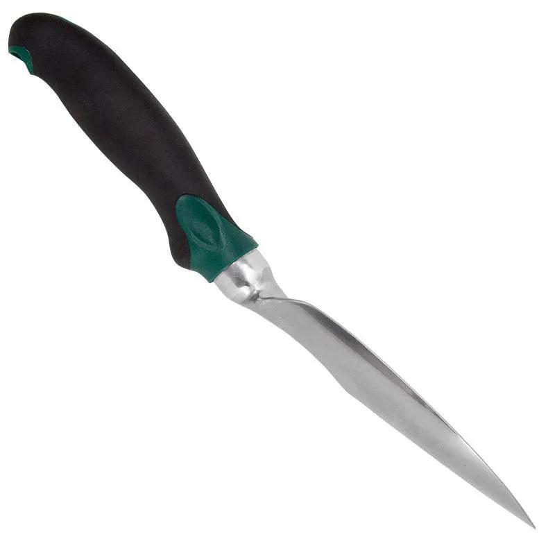 Zenport aluminum transplanting trowel with black ergonomic handle and green accents on Tampa Home & Garden Store