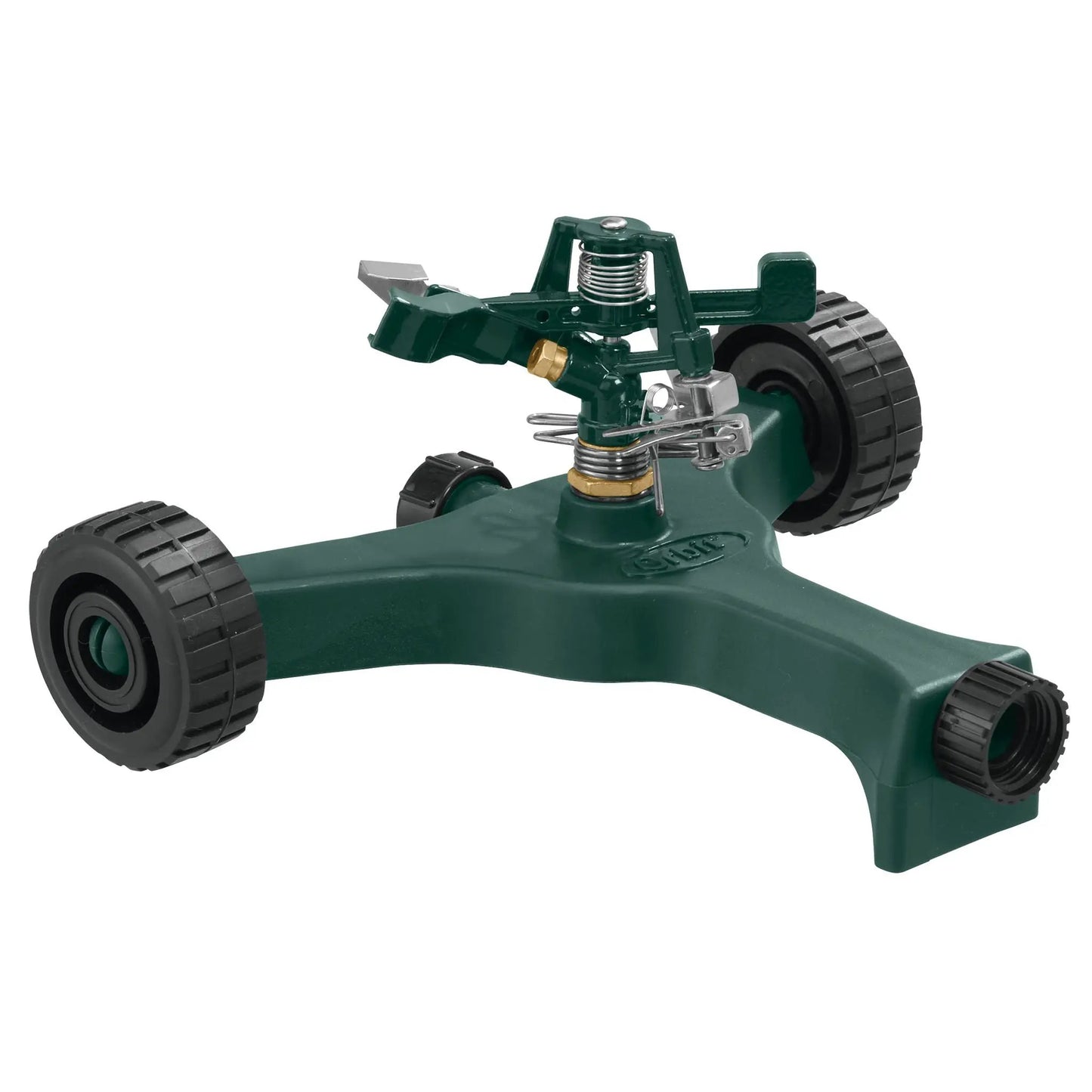 Half Inch Zinc Impact Sprinkler on Plastic Wheel from Orbit Irrigation large area sprinkler on Tampa Home & Garden Store