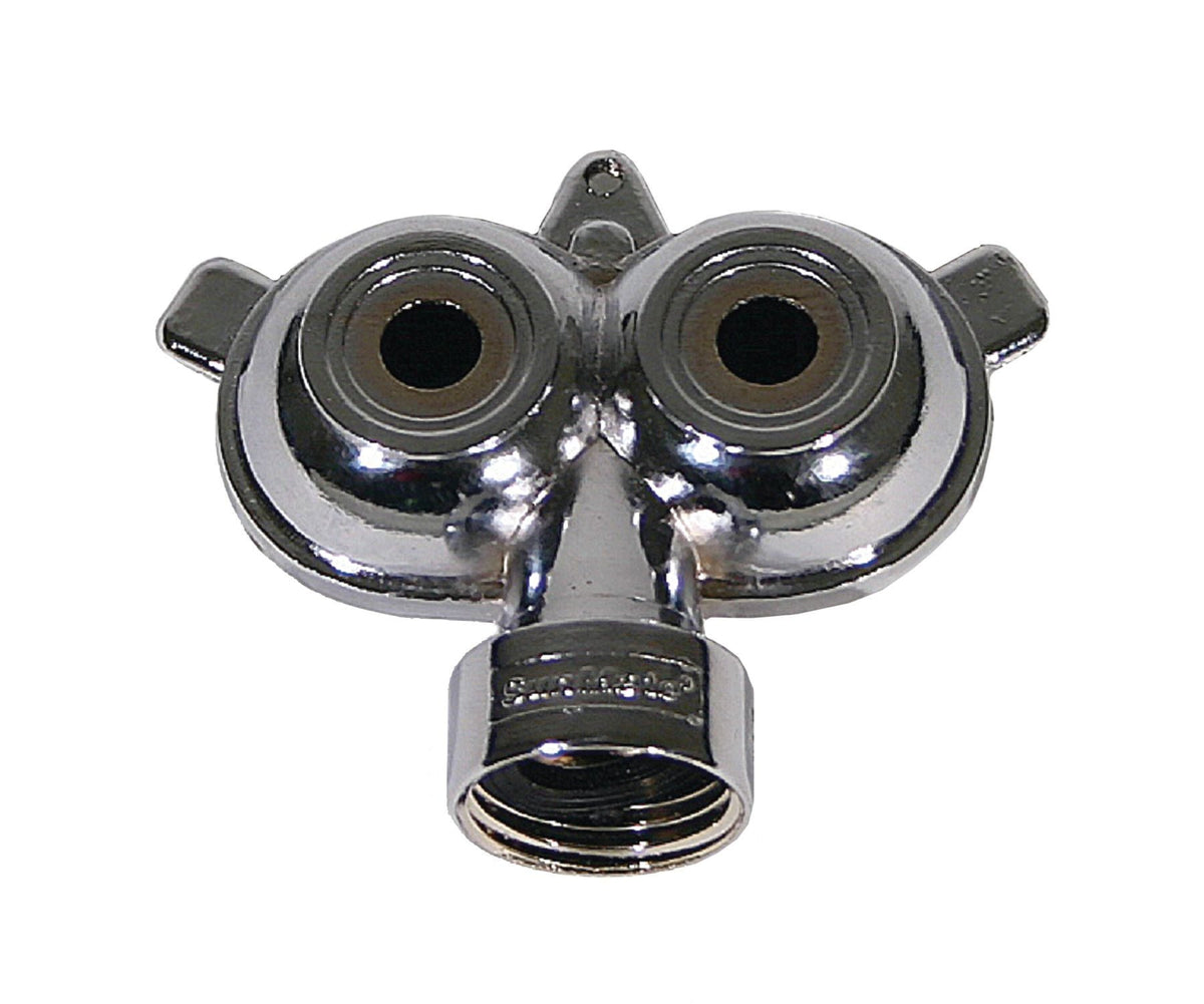 Twin Circle Zinc Spot Sprinkler 58020 hose end dual chrome outlets Orbit Irrigation on Tampa Home & Garden Store