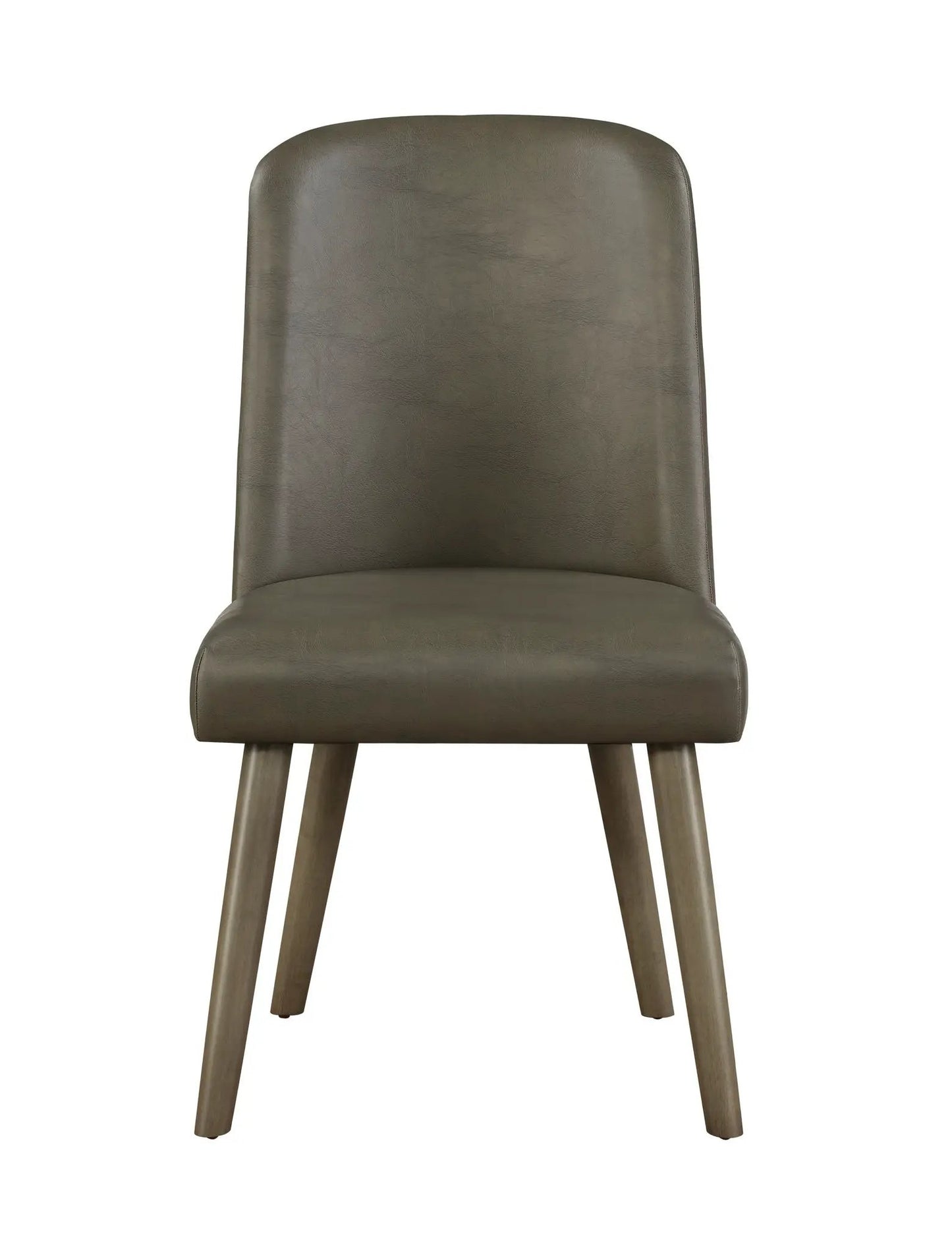 Waylon Synthetic Leather Side Chair Gray Oak