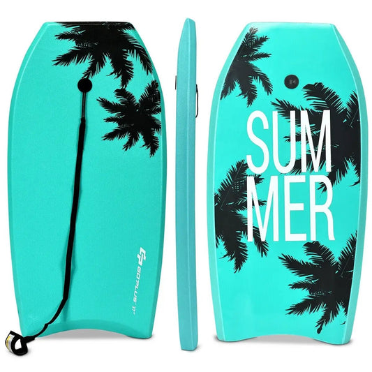 Lightweight DirectDeals bodyboard turquoise palm trees design with SUMMER text on Tampa Home & Garden Store