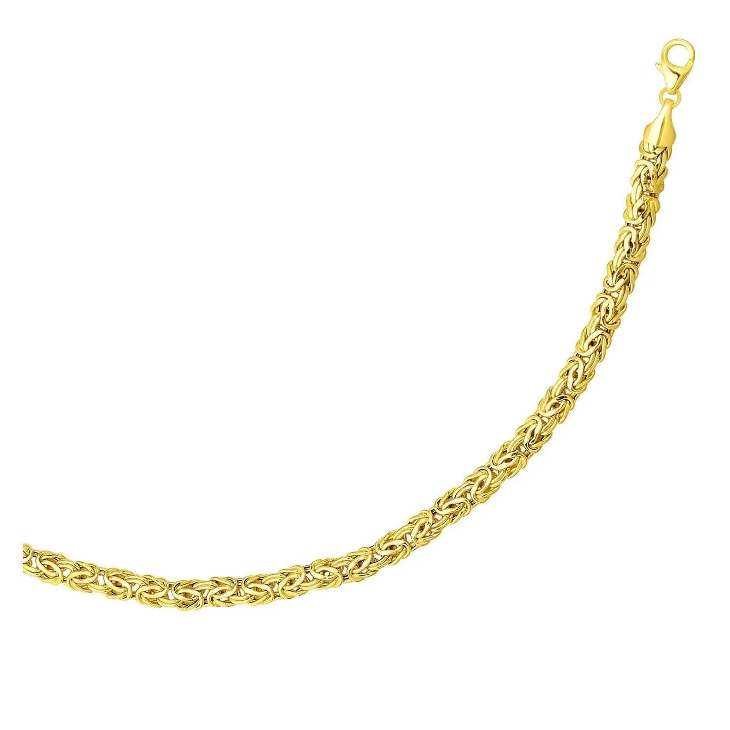 14k yellow gold Byzantine link bracelet with lobster clasp by Bids.com on Tampa Home & Garden Store