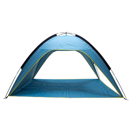 GemGear blue beach tent waterproof canopy for 4-6 people with 3 doors yellow trim on Tampa Home & Garden Store