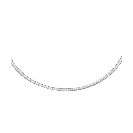 Two Tone 14k Reversible Omega Necklace 2.5mm by Bids, silver-tone chain on Tampa Home & Garden Store