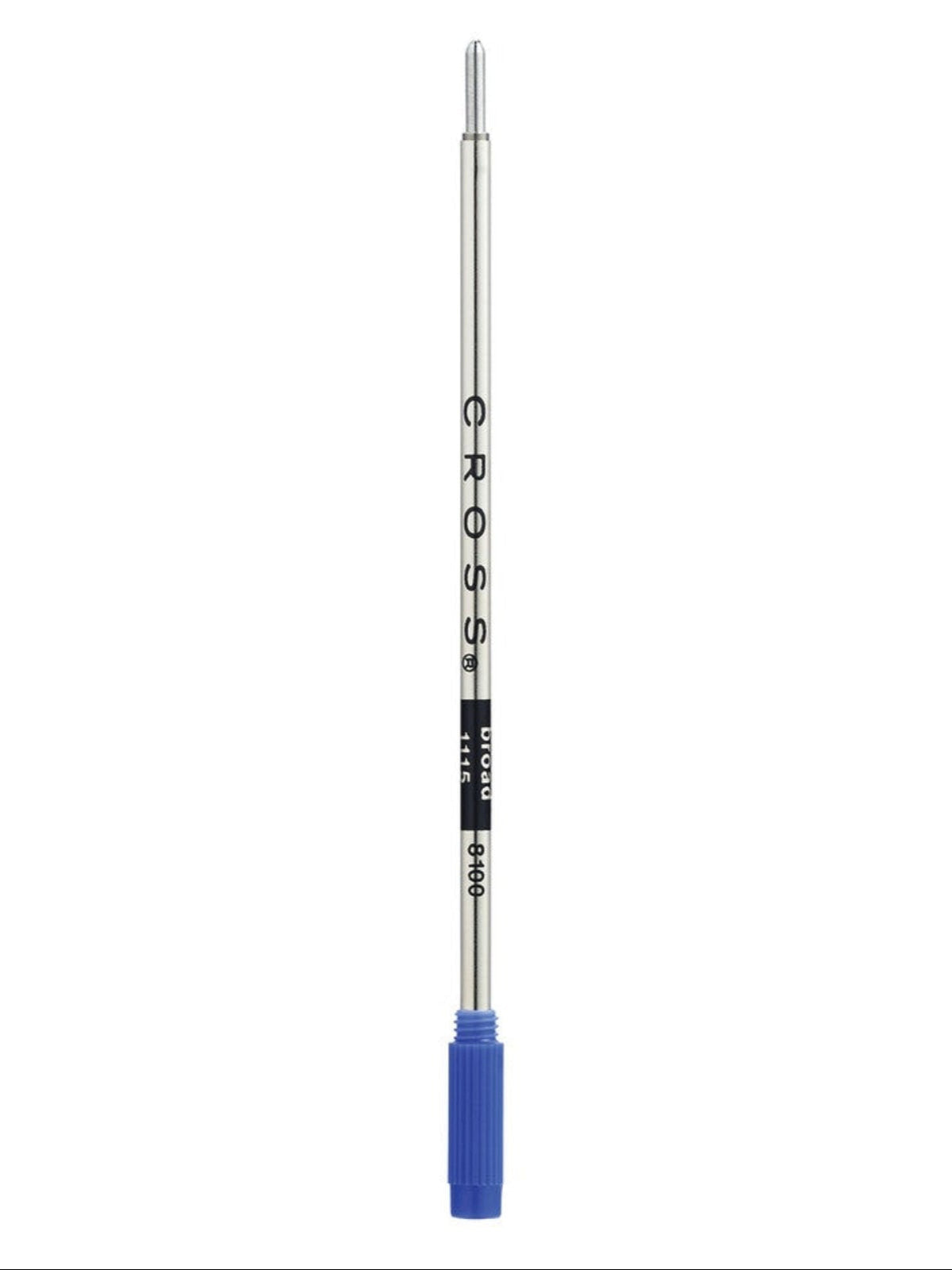 Ballpoint refill blue broad single pack by A.T. Cross with metal body and blue end cap on Tampa Home & Garden Store