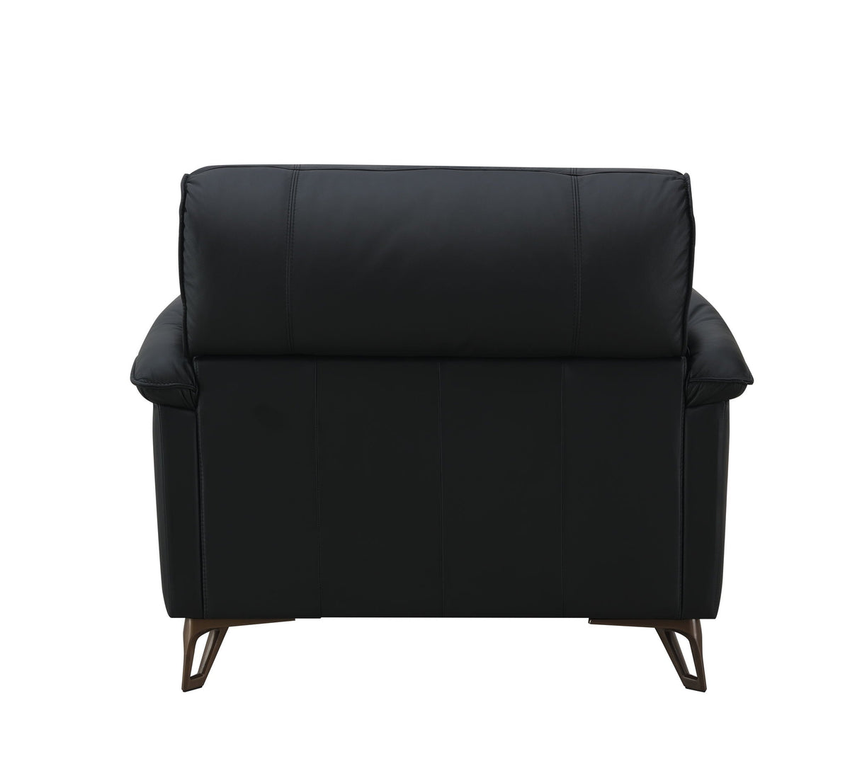 HouseOfZazla black top-grain leather arm chair with plush cushions on Tampa Home & Garden Store