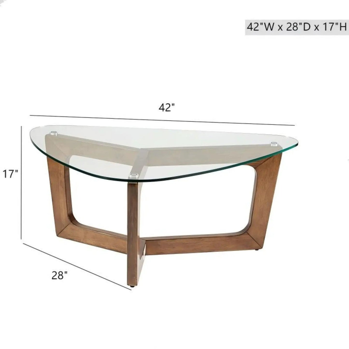 Walker Brown Coffee Table With Mid Century Design