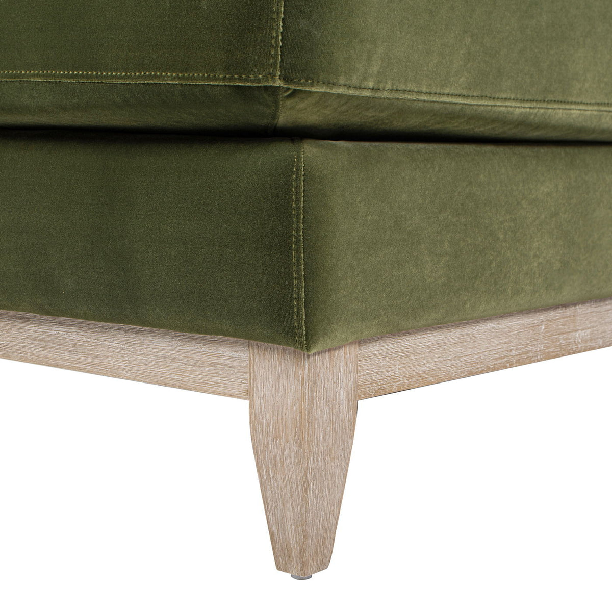 Olive Green Modern Farmhouse Chaise Lounge Chair with Sustainable Rubberwood Base HouseOfZazla on Tampa Home & Garden Store