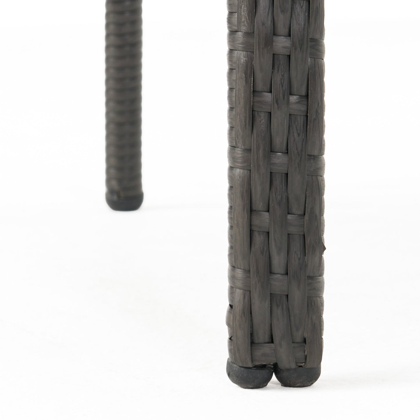 4 Outdoor PE Rattan Stack Chairs with Iron Frame