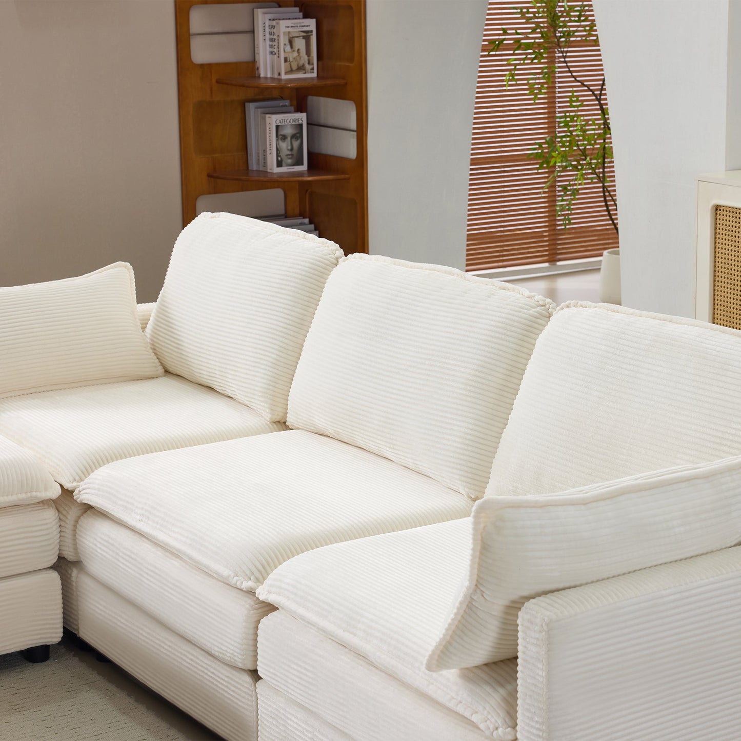 Plush Cloud Sofa with Ottoman and Modular Design