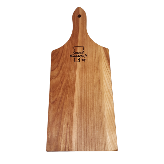 French bread shaped cutting board in Yellow Birch with hanging hole by Smead Woodcraft on Tampa Home & Garden Store
