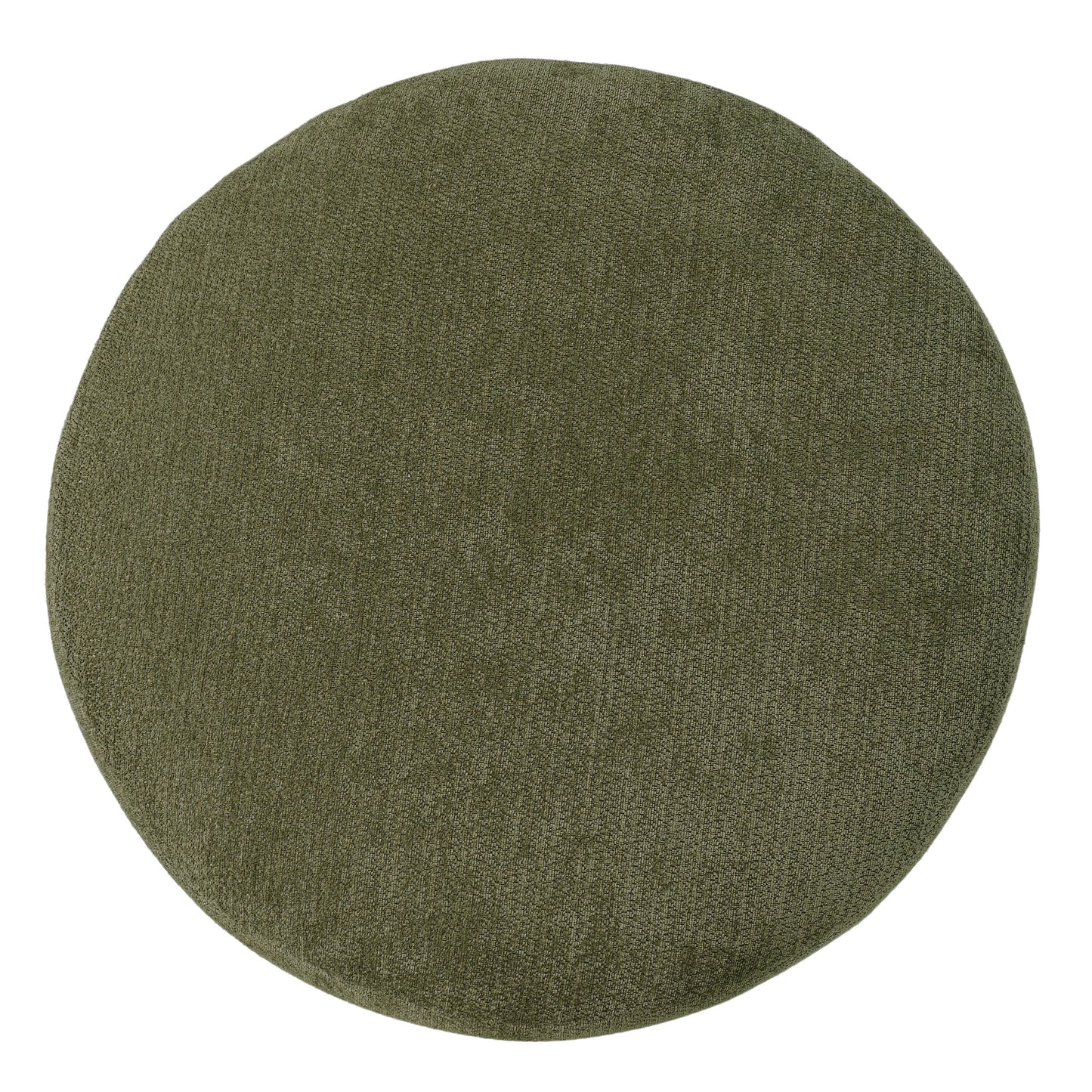 Ottoman round green pet-friendly with textured upholstery on Tampa Home & Garden Store
